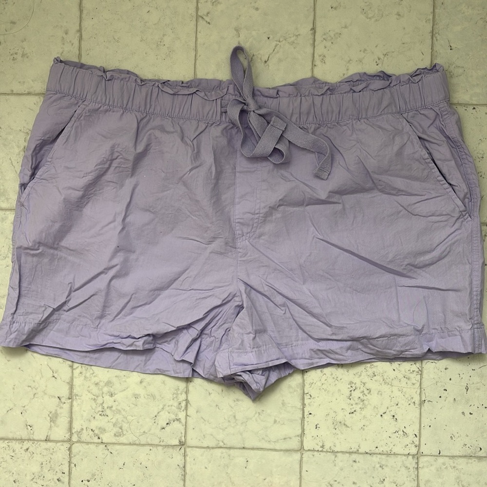 Loft XL lavender Elastic Waist Shorts with Drawstring